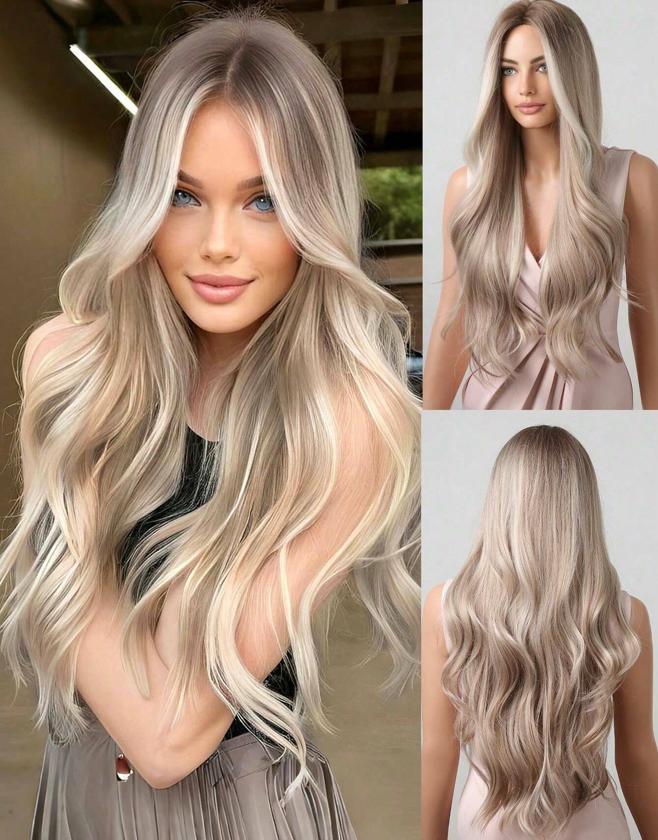 PERUKA WŁOSY SYNTETYCZNE BLOND