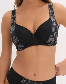BIUSTONOSZ DAMSKI PLUS SIZE USZTYWNIANY Z ZAPIĘCIEM Z TYŁU