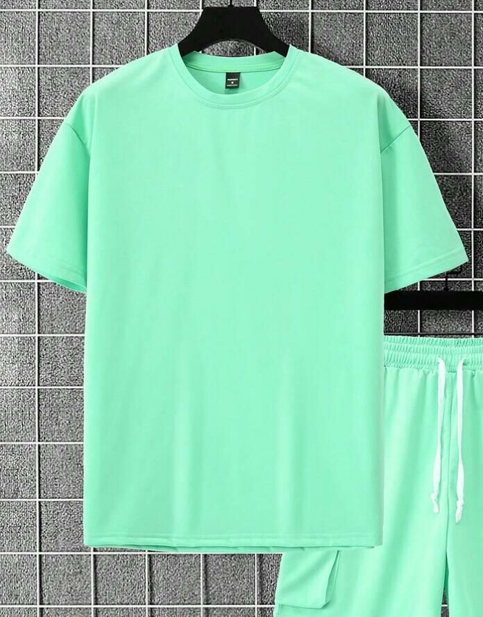 ZIELONY T-SHIRT OKRĄGŁY DEKOLT