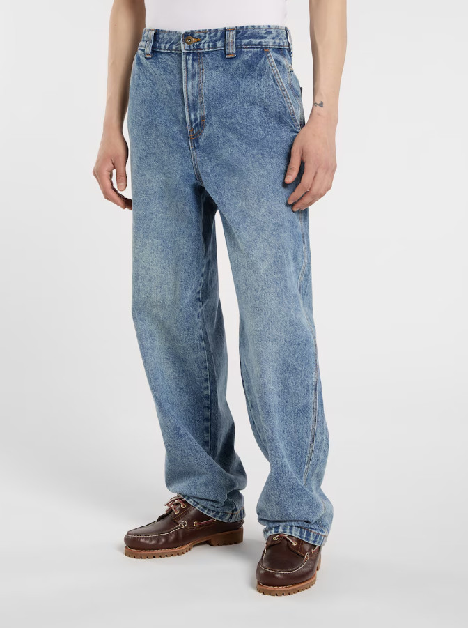 NIEBIESKIE SPODNIE BAGGY JEANS