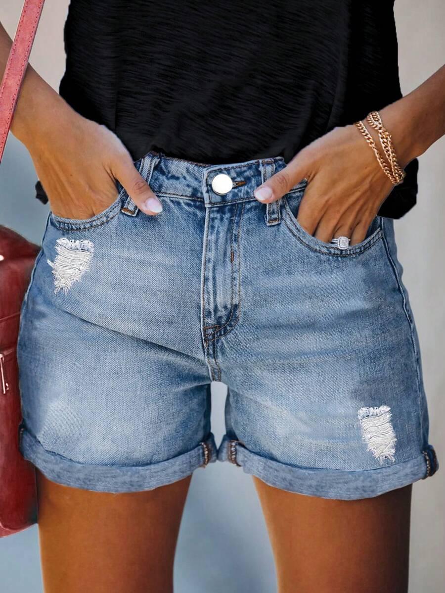SPODENKI JEANS WYSOKI STAN
