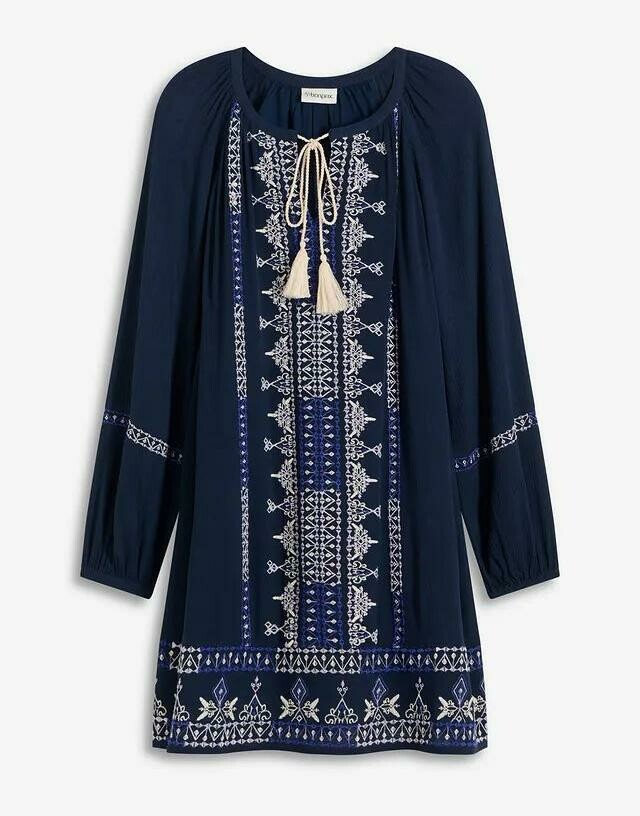 SUKIENKA BOHO WIĄZANY DEKOLT MINI WISKOZA GRANATOWA