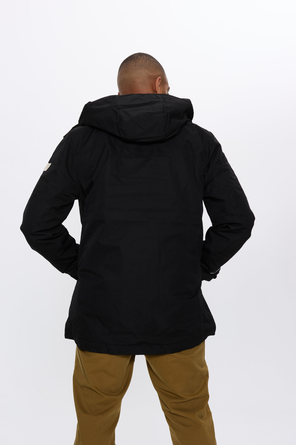 CZARNA KURTKA parka z kapturem 2500020-19010