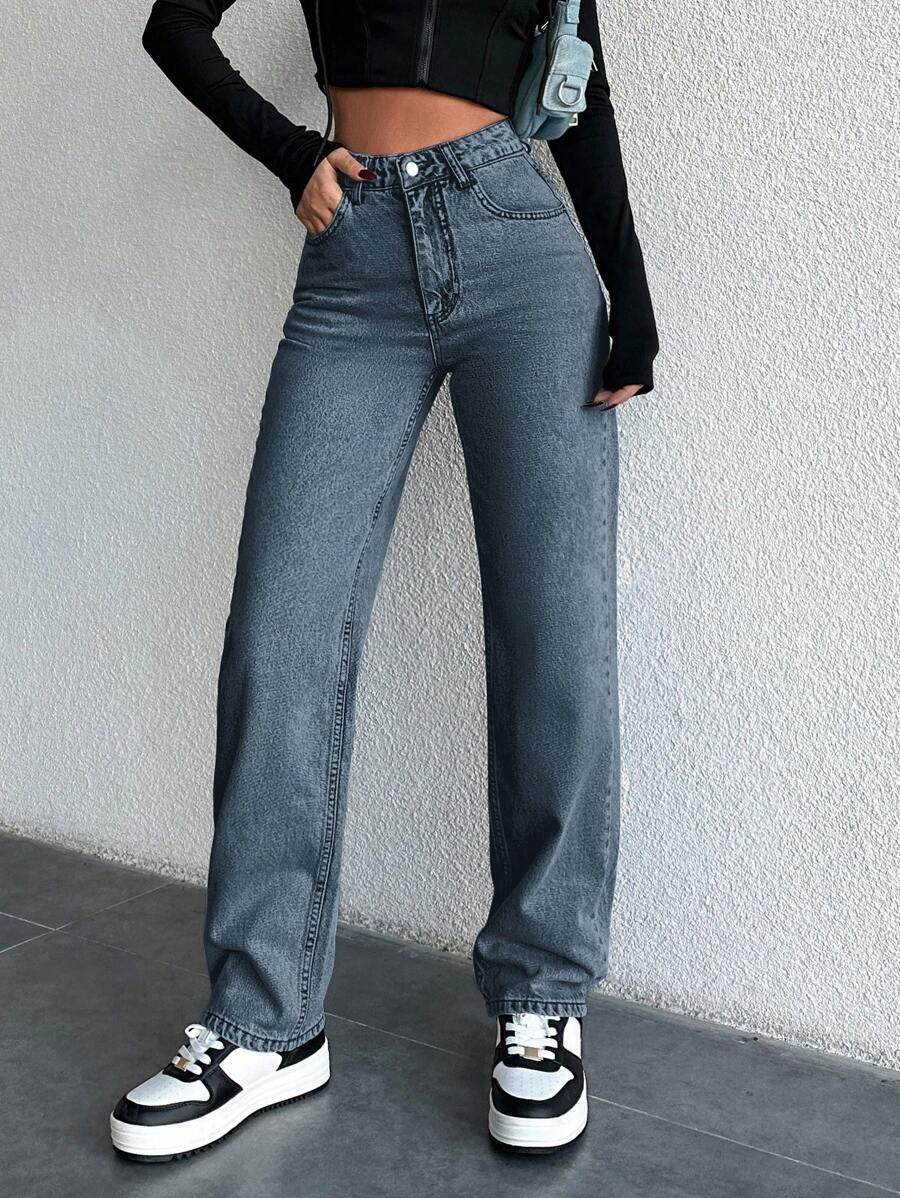 SPODNIE JEANS PROSTA NOGAWKA