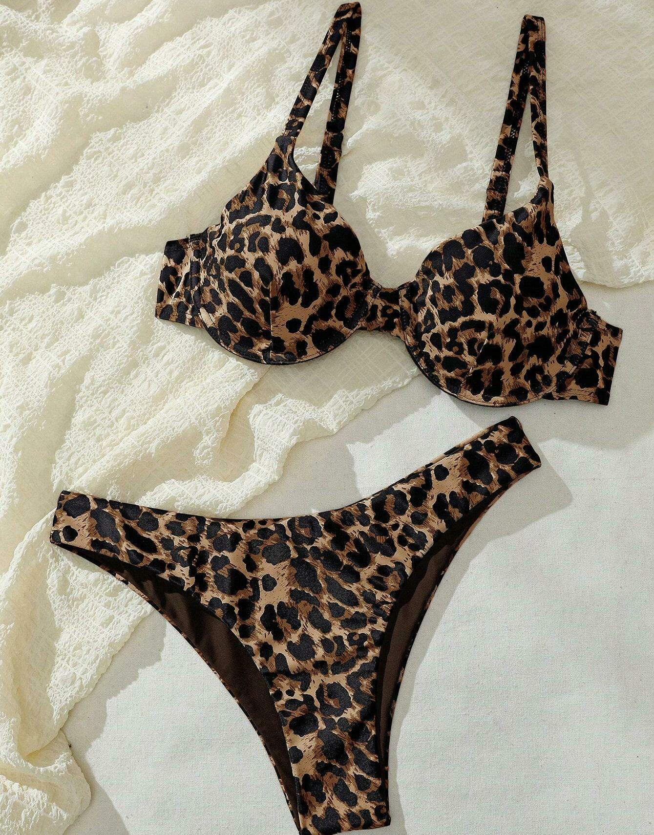 DWUCZĘŚCIOWY STRÓJ KĄPIELOWY ANIMAL PRINT 