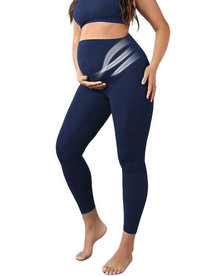 GRANATOWE LEGGINSY WYSOKI STAN