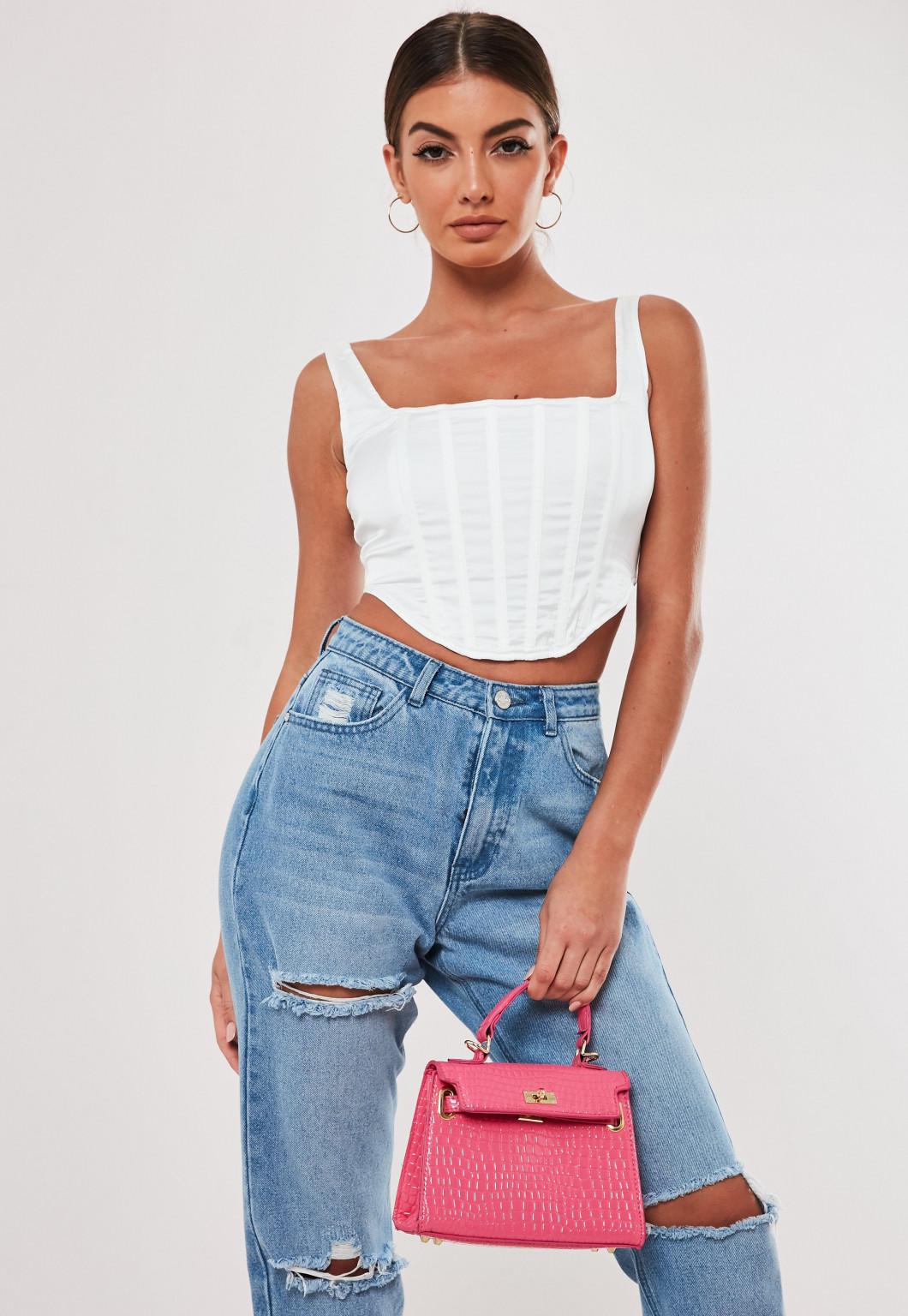 SATYNOWY CROP TOP