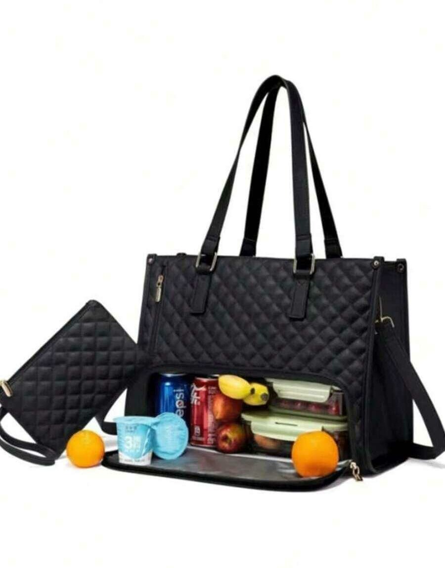 czarna torebka shopper