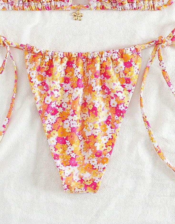dół od bikini kwiaty