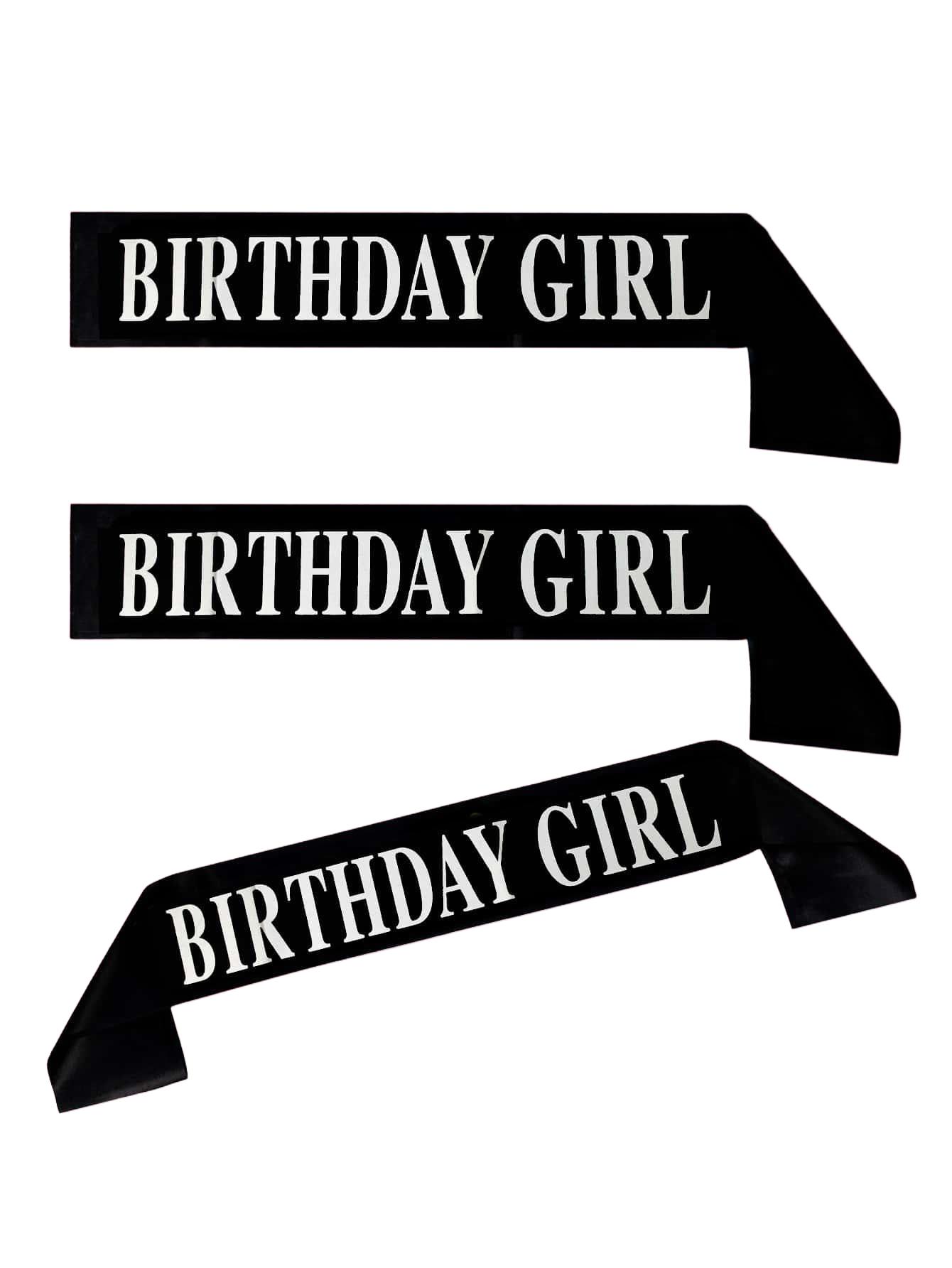 URODZINOWA SZARFA NAPIS BIRTHDAY GIRL