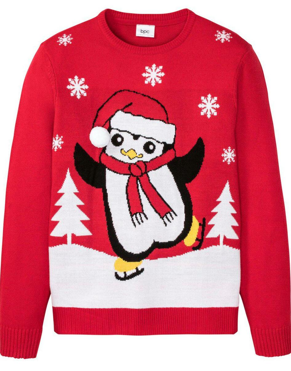 SWETER ZE ŚWIĄTECZNYM NADRUKIEM