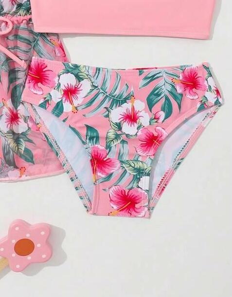 dół bikini wzór kwiaty