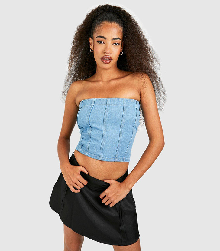NIEBIESKI TOP JEANS