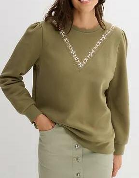 BLUZA DAMSKA PLUS SIZE BAWEŁNIANA WKŁADANA PRZEZ GŁOWĘ