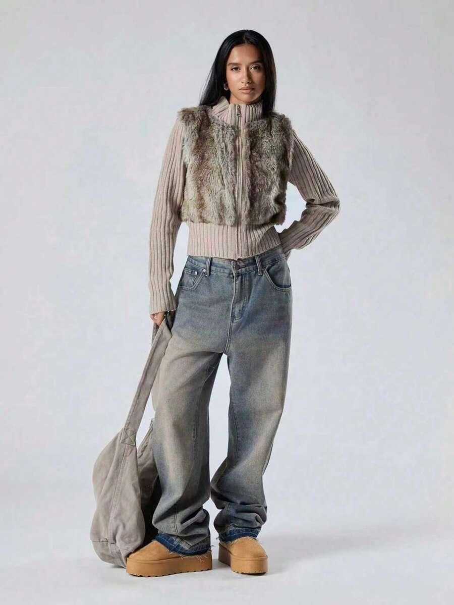 bluza futerko zamek