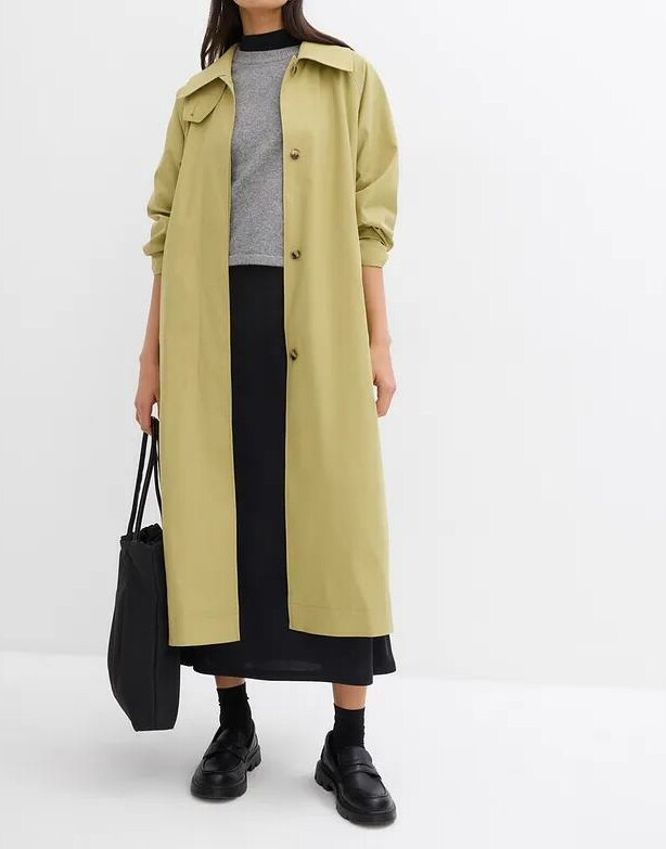 TRENCZ DAMSKI PLUS SIZE DO POŁOWY ŁYDKI