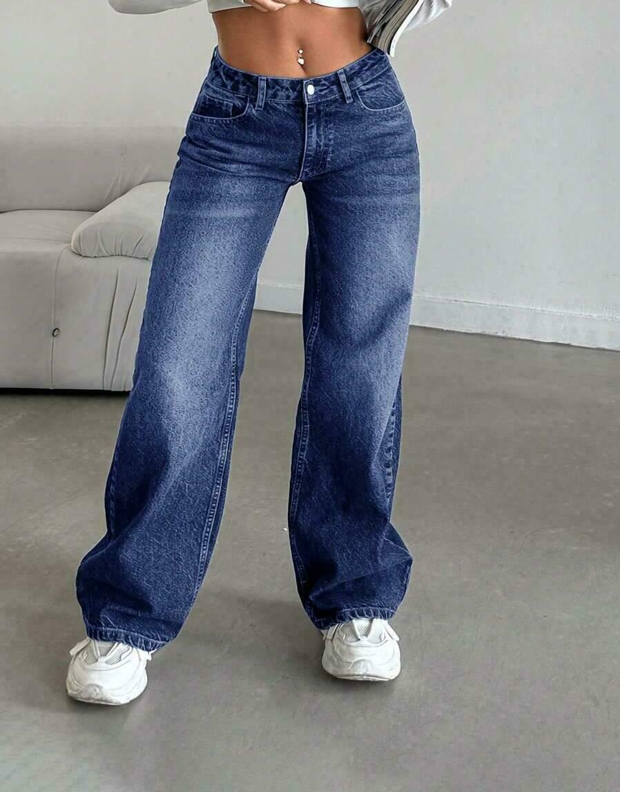 NIEBIESKIE SPODNIE JEANS