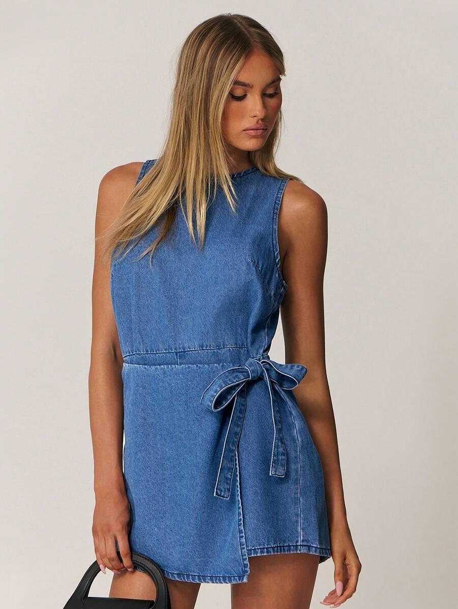 NIEBIESKI KOMBINEZON JEANS