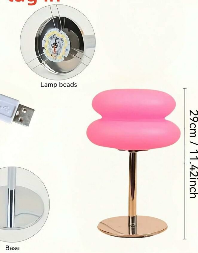 różowa lampa noca