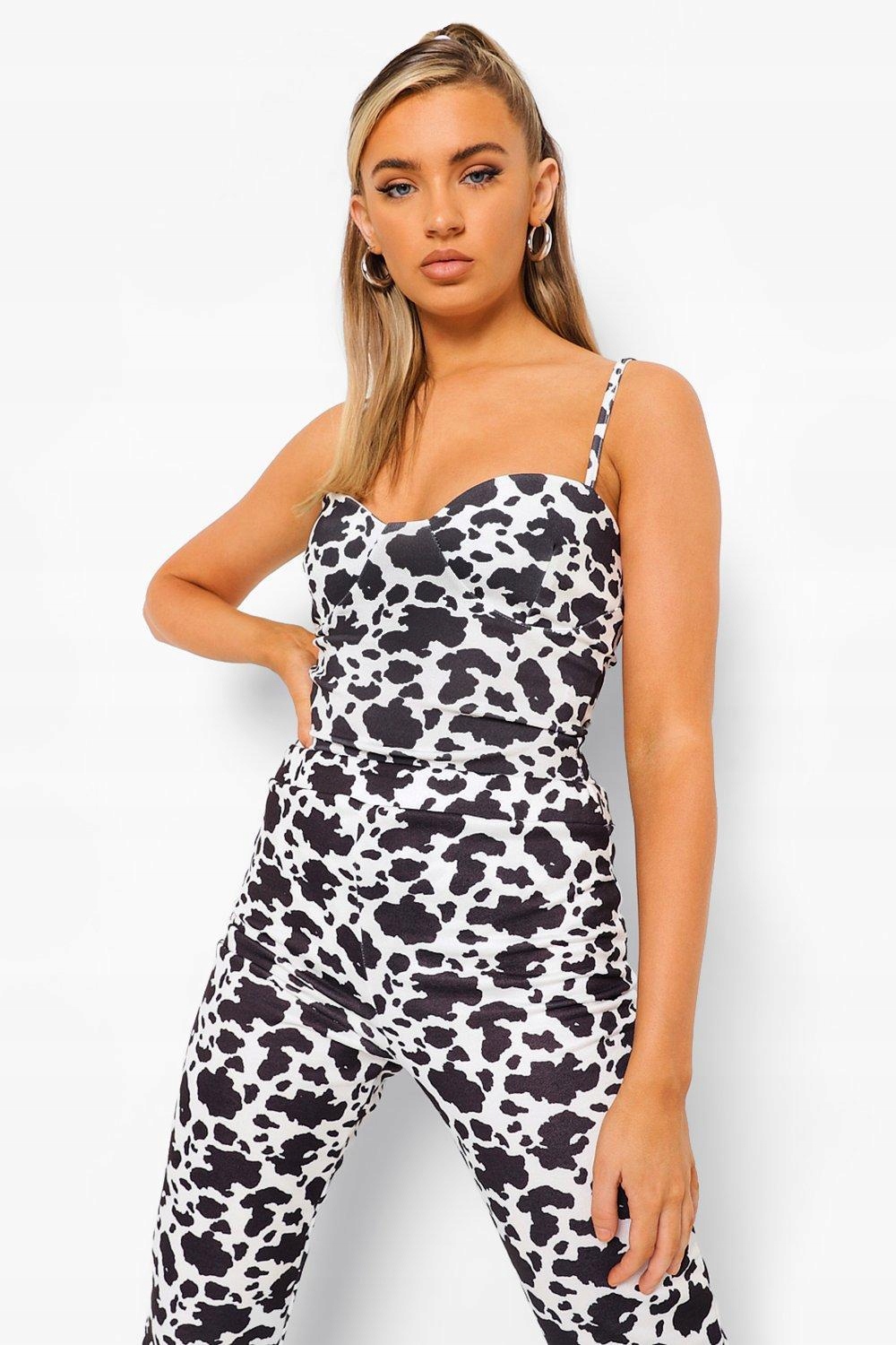 body na ramiączkach animal print