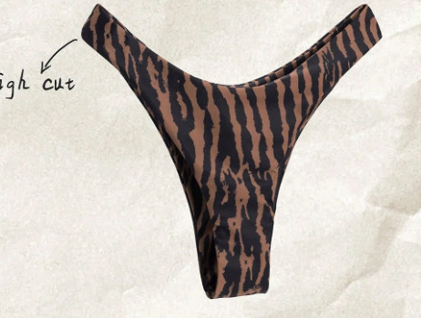 dół od bikini animal print