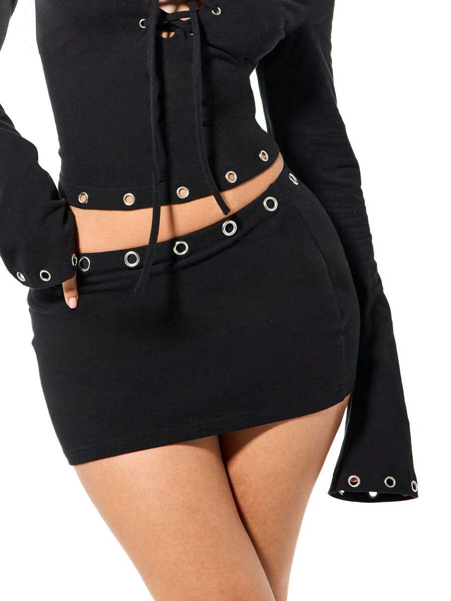 czarna mini spódnica 