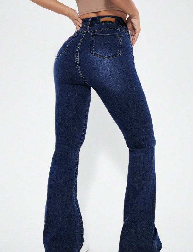 NIEBIESKIE SPODNIE JEANS DZWONY