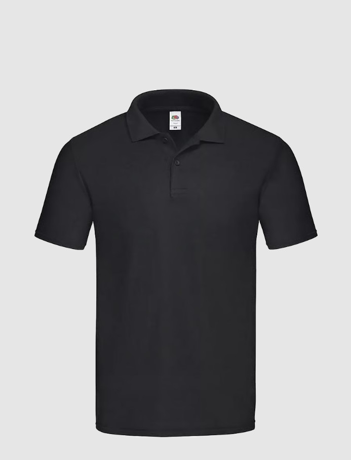 czarna koszulka polo kołnierzyk
