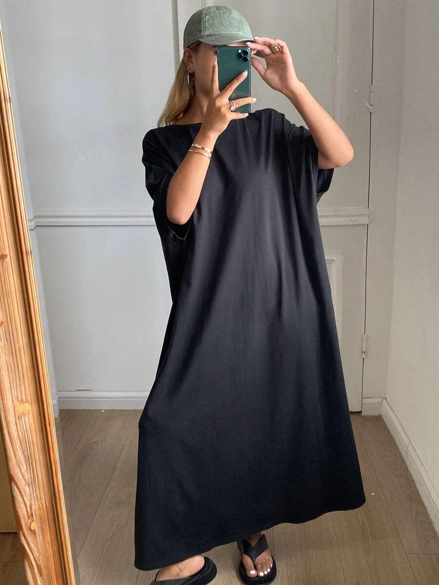czarna maxi sukienka