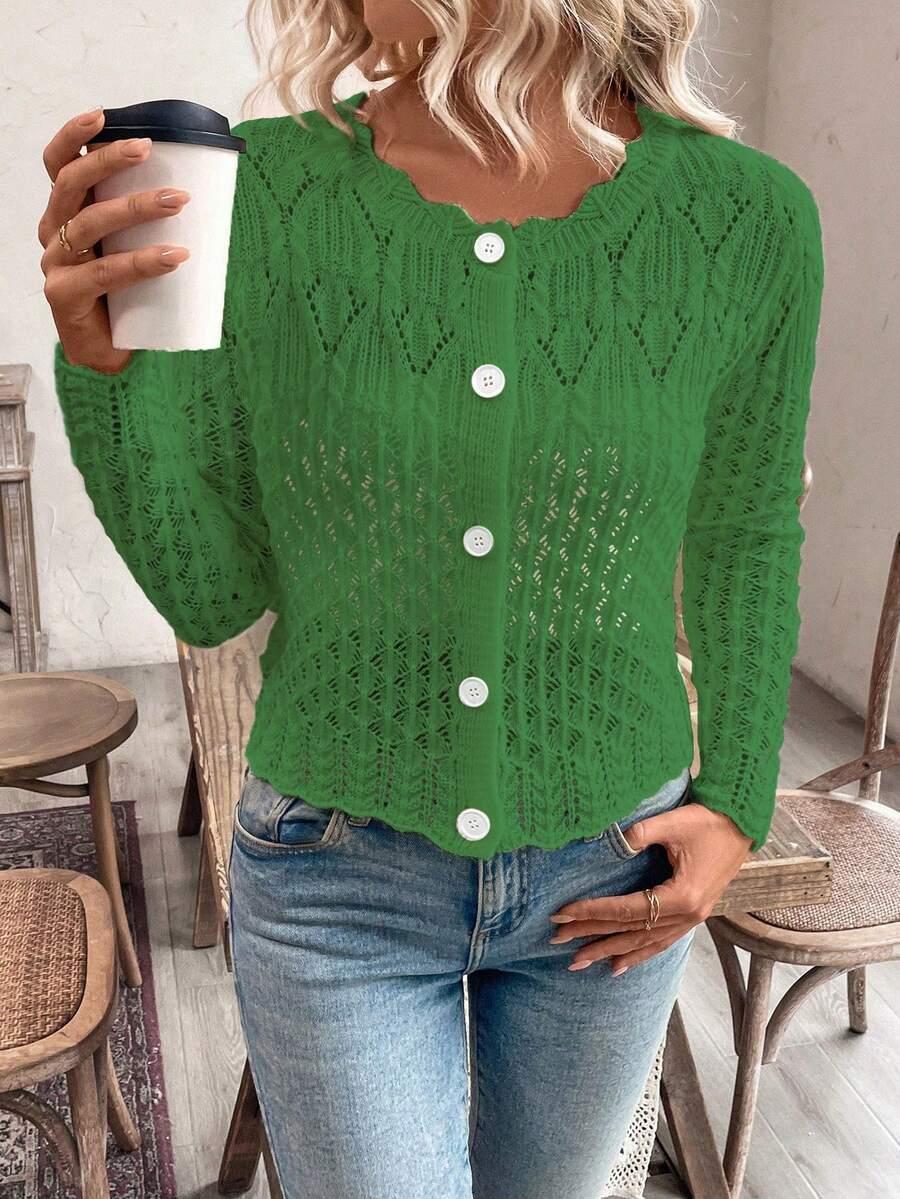 ZIELONY SWETER GUZIKI