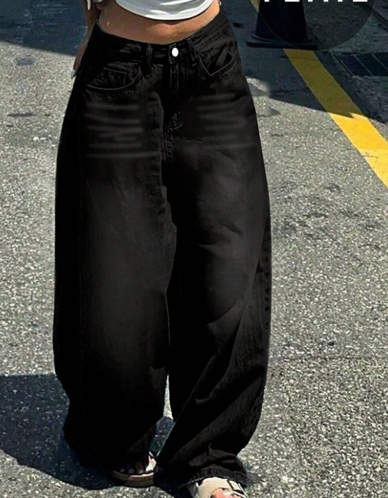 CZARNE SPODNIE JEANS