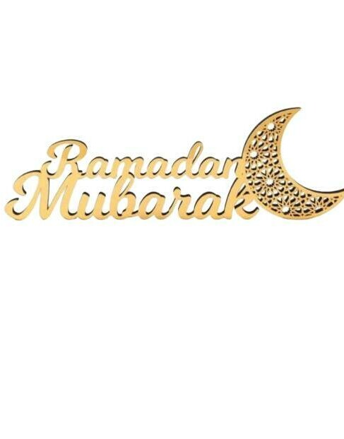 ZŁOTA DEKORACJA NAPIS RAMADAN MUBARAK