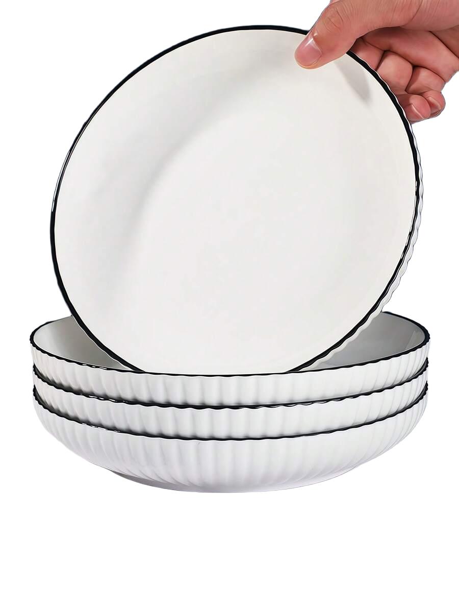 biały talerz 4-pack