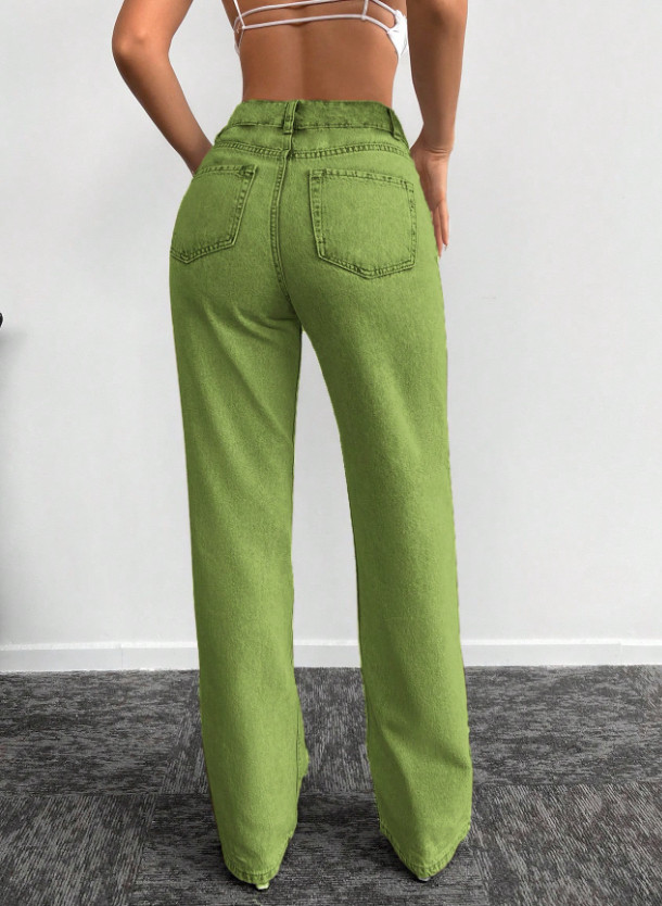 PROSTE SPODNIE JEANS WYSOKI STAN 