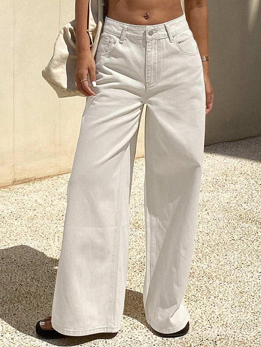 białe spodnie jeans