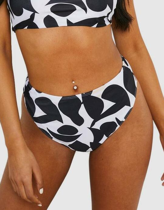 DÓŁ OD BIKINI WYSOKI STAN Abstract print