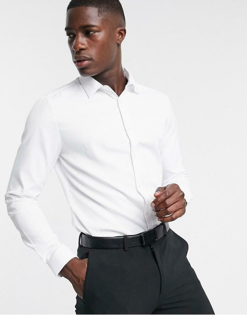 BIAŁA KOSZULA SLIM FIT DŁUGI RĘKAW