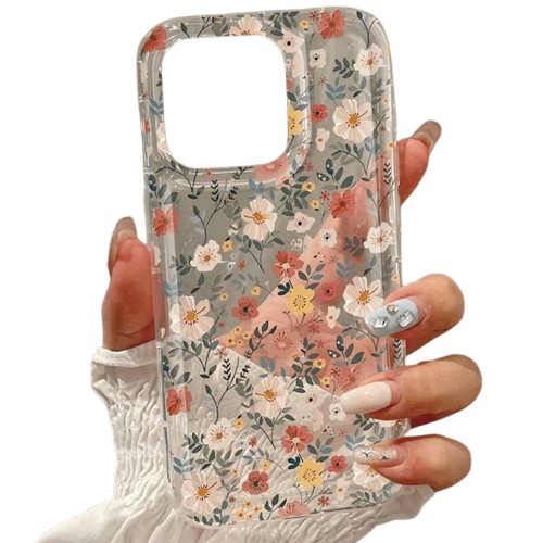 etui na telefon iPhone 12 kwiaty 