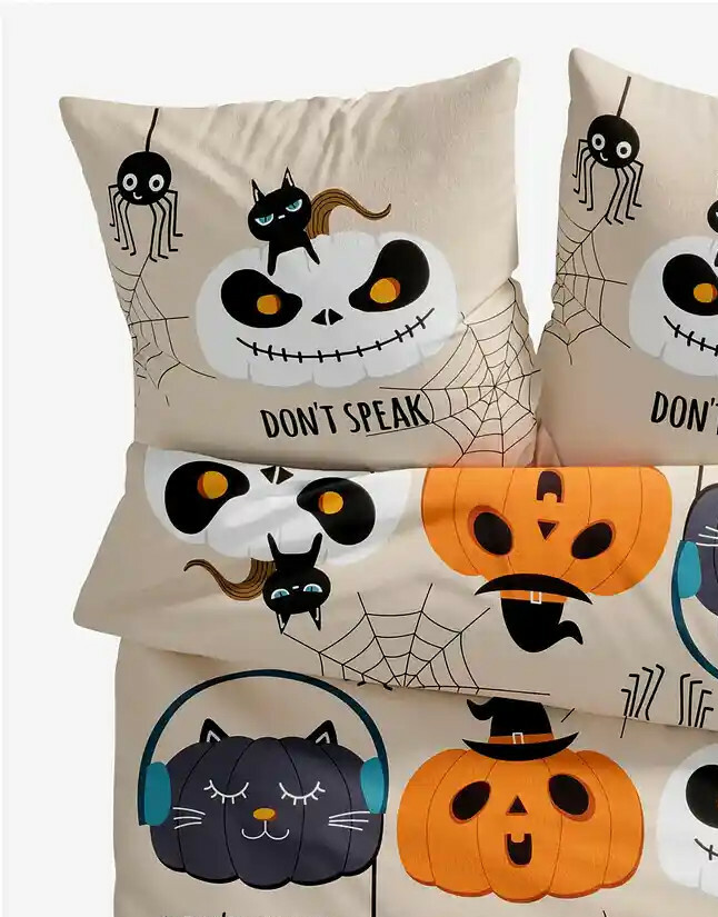 poszewka na poduszkę dynia pajęczyna Halloween