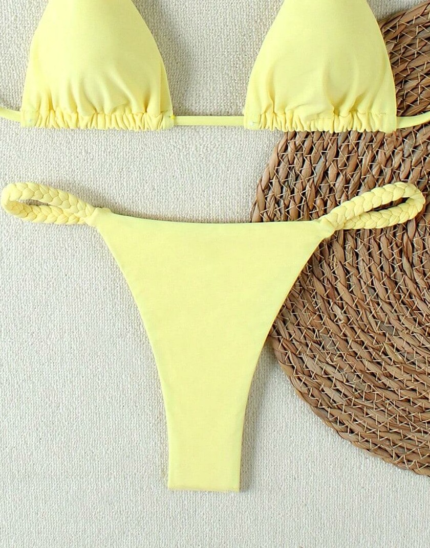 żółty dół od bikini