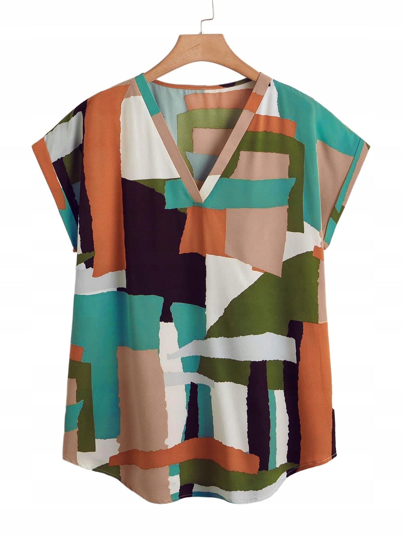 bluzka v-neck wzór