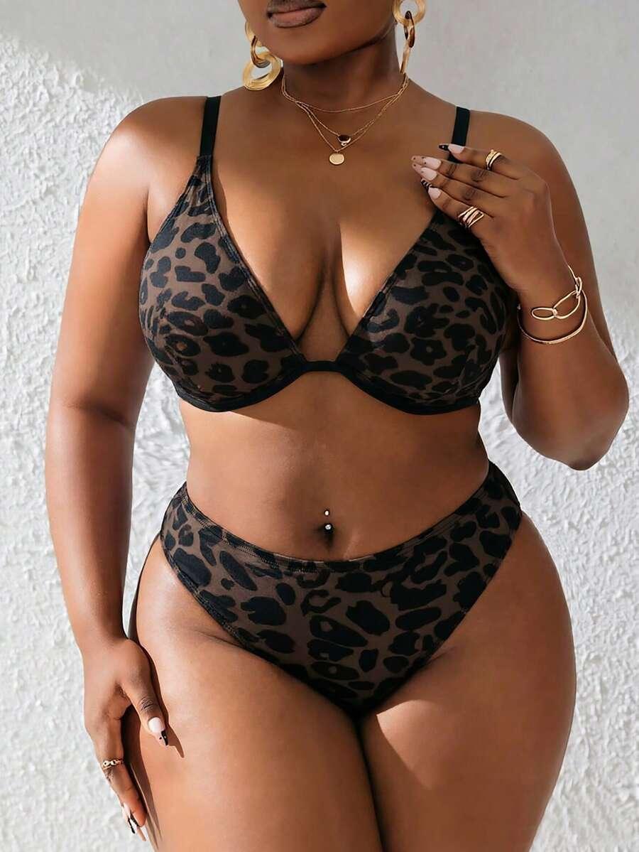 DWUCZĘŚCIOWY STRÓJ KĄPIELOWY ANIMAL PRINT