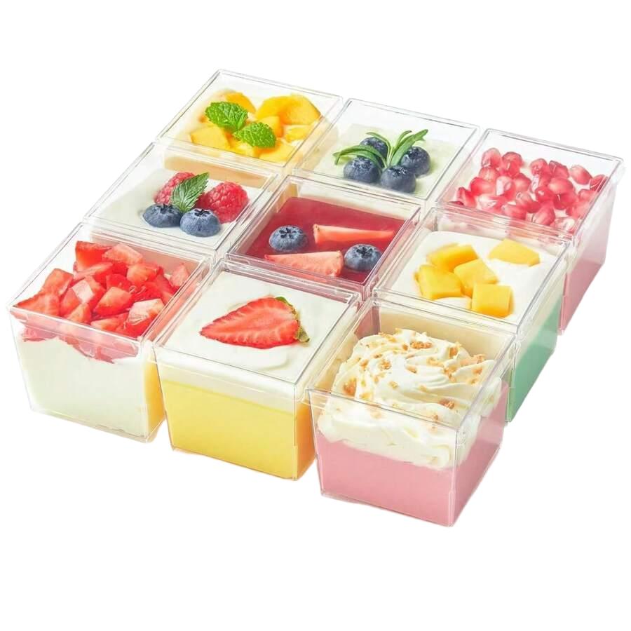PLASTIKOWE KUBECZKI NA DESERY 40-pack