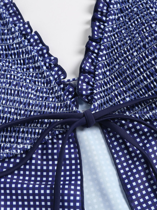 GÓRA OD BIKINI print kwiatka wiązanie