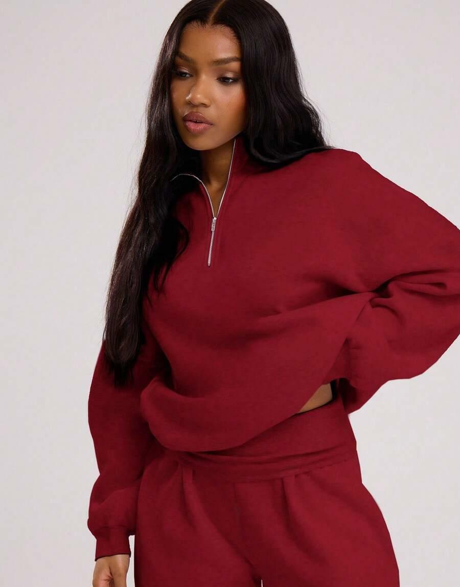 CZERWONA BLUZA OVERSIZE