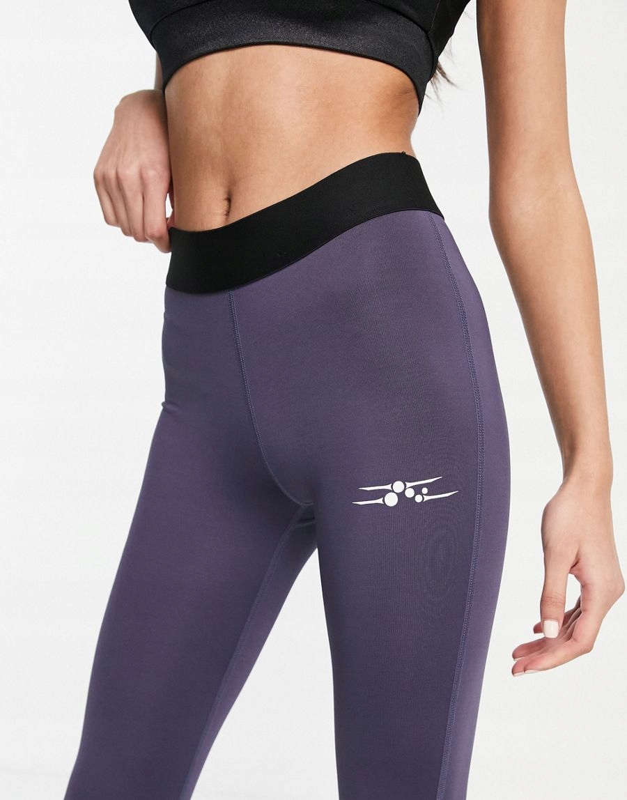 fioletowe legginsy wysoki stan 
