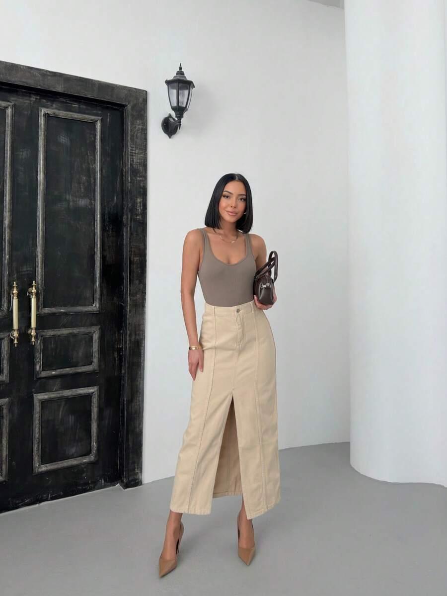 SPÓDNICA MAXI JEANS