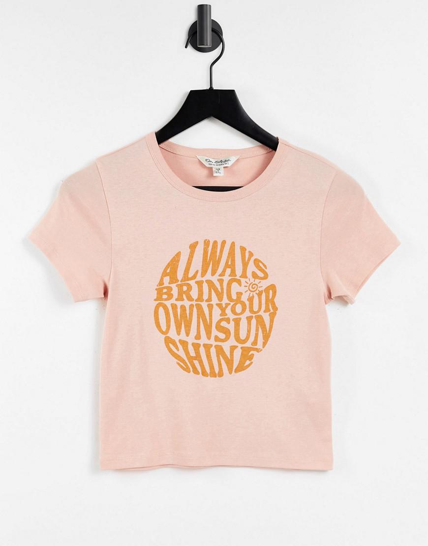 RÓŻOWY T-SHIRT PRINT