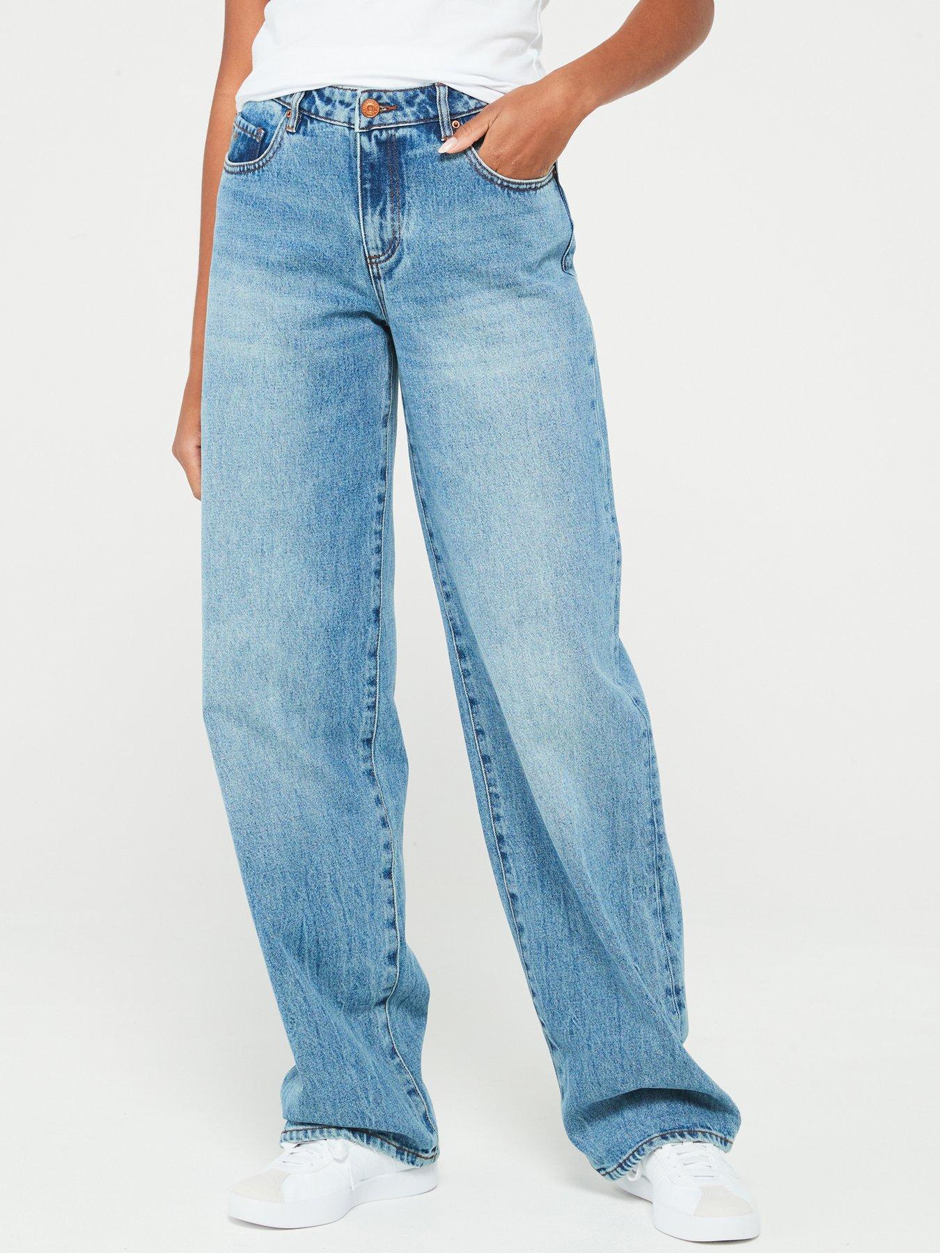 ARMANI EXCHANGE LUŹNE JEANSY Z PROSTYMI NOGAWKAMI 
