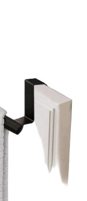 CZARNY WIESZAK NA ŚCIERECZKI 2-PACK